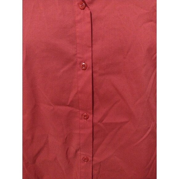 NWT Zac & Rachel Women's Long Sleeve Button-Down Red Collar Shirt Size XL New - Picture 4 of 10